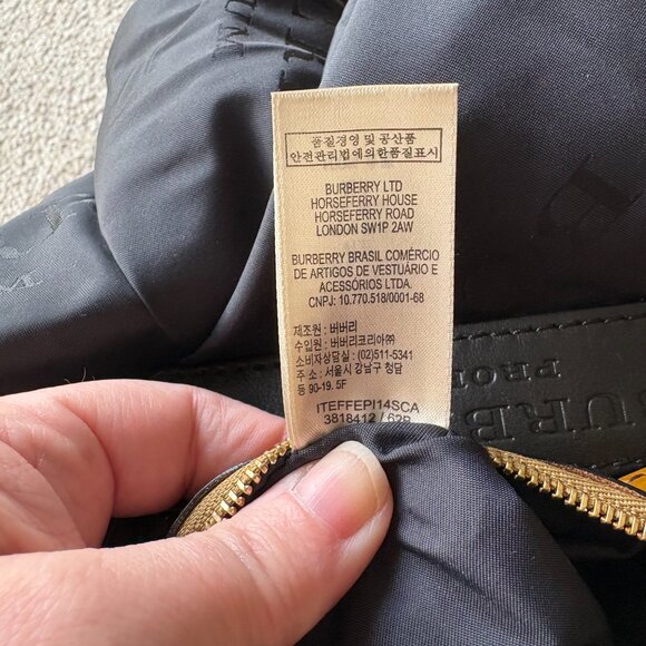 Burberry Prorsum House Check Canvas Tote Chrome Yellow Bridle Leather Large - Picture 14 of 16